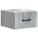  Vegghengt Nattbord med skuff 2 pcs Grå sonoma 34,5 x 33 x 20 cm