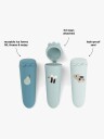 Done By Deer Silicone Ice Pops 3-Pack Dotti Blue Blue H12x 5x 4cm