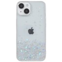 Trolsk Mobildeksel med Flytende Glitter Stjernehimmel (iPhone 14 Plus) Hvit