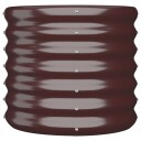 vidaXL Plantekasse pulverlakkert stål 40x40x36 cm brun