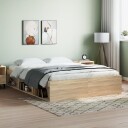 vidaXL Sengeramme sonoma eik 140x190 cm 8721012158597