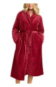 Damella Jaquard Fleece Dressing Gown Rød polyester XX-Large Dame