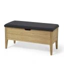 Torkelson Klinte Benk 90 cm eik med ullstoff