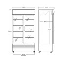 Scandomestic Display Kjøleskap Med Hengslet Dør 202 Cm