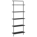  Bokhylle Svart eik 60 x 24 x 168 cm Konstruert tre