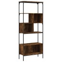  Bokhylle 5 etasjer røkt eik 76x33x188,5 cm konstruert tre