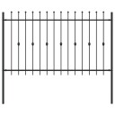 vidaXL Spikertrekk ASTEN 200 x 116 cm Pulverlakkert stål Svart