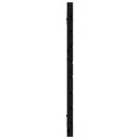 vidaXL Veggmontert sengegavl svart 146x3x63 cm heltre furu