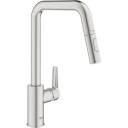 GROHE START KJØKKENARMATUR M/UTTREKKBAR U TUT DUAL SPRAY SUPERSTEEL