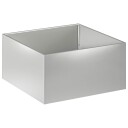 vidaXL Hageblomsterpotte Sølv 80 x 80 x 40 cm Galvanisert stål