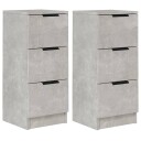 vidaXL Skjenker 2 stk betonggrå 30x30x70 cm konstruert tre