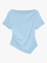 Vero Moda Mille Short Sleeve Boatneck Short Top Blå XL