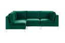 Evja 4 seters Hjørnesofa Høyre   Fløyel/Grønn