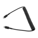 Eletra USB C spiralkabel 1,5 m svart