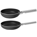 Smeg Stekepannesett 20 og 28 cm, svart