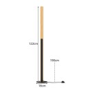 Bambus LED gulvlampe – dimbar fotbryter 122 cm