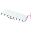 vidaXL Hyllepanel klart glass 50x15 cm