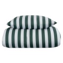Borg Living Sateng sengesett - 150x210 cm - 100% Bomullssateng - Nordic Stripe Grønn