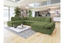 Zumar Sofa med Sjeselong og Divan 4 seter   Grønn