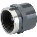 TP PVC-U d25x3/4" overgangshylse/nippel med innvendig gjenge