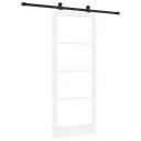 vidaXL Skyvedør med hardware sett 'ORKDAL'Hvit solid tre og glass