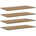  Bokhyllebrett 4 pcs Brun 80 x 40 x 1.5 cm Konstruert tre