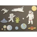 Patchwork Utstikker Verdensrommet Og Astronaut 