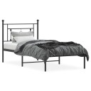 vidaXL Sengeramme i metall med hodegavl svart 100x190 cm 8721012248663