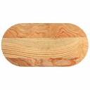  Bordplate lysebrun 80x40x2 cm oval heltre eik