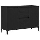  Serviesskap med skuff Svart 104 x 35 x 70 cm Konstruert tre