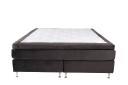 Venture Design Rättvik kontinental seng Mørkegrå fløyel 160 cm Medium & fast Grå