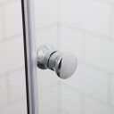 Bathlife Allsidig Dusjnisje 90x80 cm Sølv profil/Frostet glass