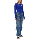 Off White Dame Jeans Blå W26,