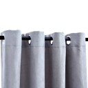 vidaXL Lystette gardiner med metallringer 2 stk grå 140x225 cm