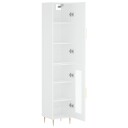 vidaXL Highboard hvit 34,5x34x180 cm konstruert tre 8720845484552