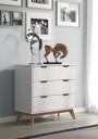 Kommode Borneo Hvit/Natur - 80x40x79cm