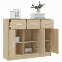vidaXL Skjenk sonoma eik 91x28x75 cm konstruert tre