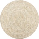 vidaXL Håndlaget teppe jute hvit og naturlig 90 cm
