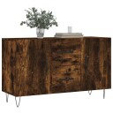vidaXL Skjenk røkt eik 100x36x60 cm konstruert tre