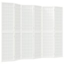 vidaXL Sammenleggbar romdeler 6 paneler japansk stil 240x170 cm hvit