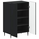 vidaXL Sko Skap ZWOLLE 59,5 x 39,5 x 91,5 cm Konstruert tre Svart