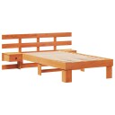  Sengestamme med hodegjerde Voksbrun 75 x 190 cm Heltre furu