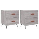 vidaXL Nattbord 2 stk grå sonoma 40x35x47,5 cm konstruert tre