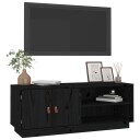 vidaXL TV-benk svart 105x34x40 cm heltre furu