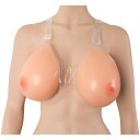 Cottelli Strap-On Silikonbryster        - Beige - DD-Cup