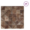 VidaXL Veggpaneler Massivt Teaktre Hvitvasket 30 x 30 x 1,7 cm 11 Stk