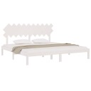 vidaXL Sengeramme hvit 200x200 cm heltre