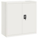  Arkivskap hvit 90x40x90 cm stål