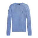 Polo Ralph Lauren Cable-Knit Cotton Crewneck Sweater - Blue - M