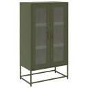  Highboard olivengrønn 68x39x123 cm stål 8721158371942